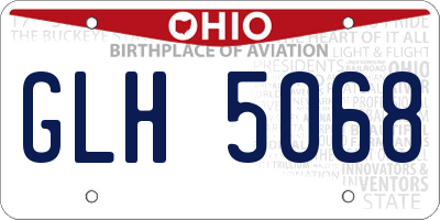 OH license plate GLH5068