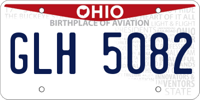 OH license plate GLH5082