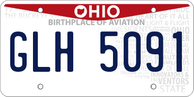 OH license plate GLH5091