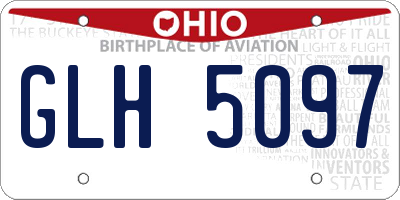 OH license plate GLH5097