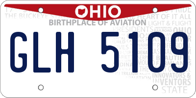OH license plate GLH5109