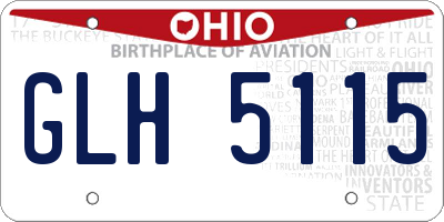 OH license plate GLH5115