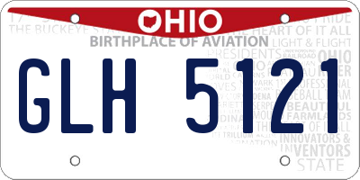 OH license plate GLH5121