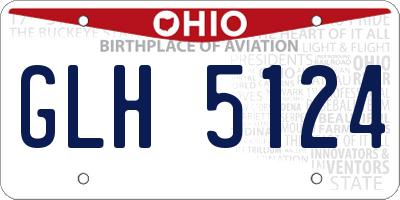 OH license plate GLH5124