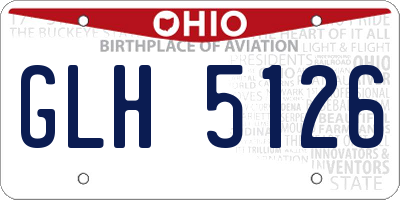 OH license plate GLH5126