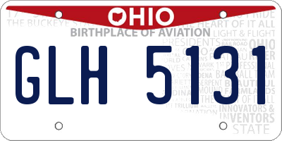 OH license plate GLH5131