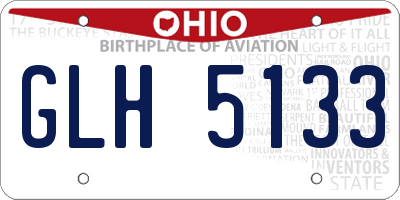 OH license plate GLH5133