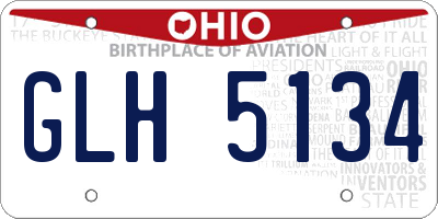 OH license plate GLH5134