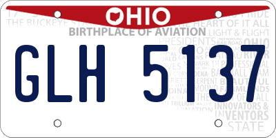OH license plate GLH5137