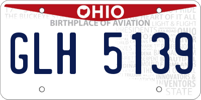 OH license plate GLH5139