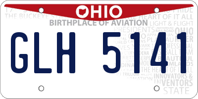 OH license plate GLH5141