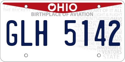 OH license plate GLH5142