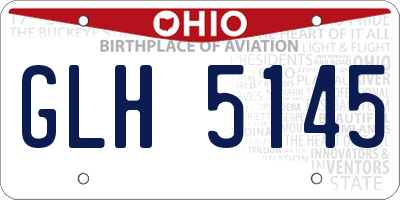 OH license plate GLH5145