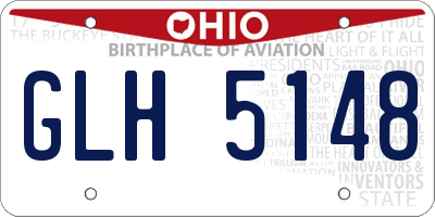 OH license plate GLH5148