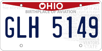 OH license plate GLH5149