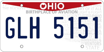 OH license plate GLH5151