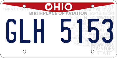 OH license plate GLH5153