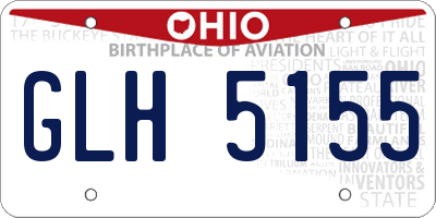 OH license plate GLH5155