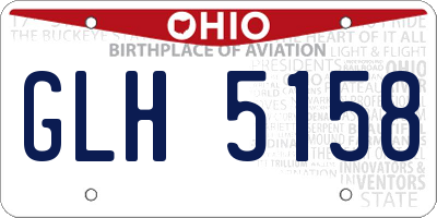 OH license plate GLH5158