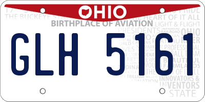 OH license plate GLH5161