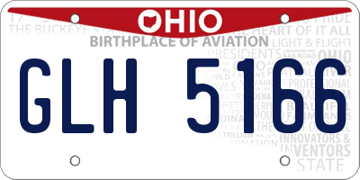 OH license plate GLH5166