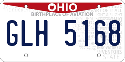 OH license plate GLH5168