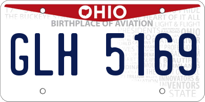 OH license plate GLH5169
