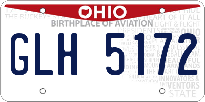OH license plate GLH5172