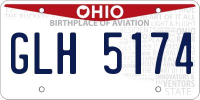 OH license plate GLH5174