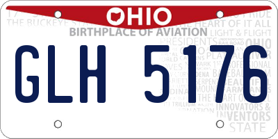 OH license plate GLH5176