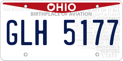 OH license plate GLH5177