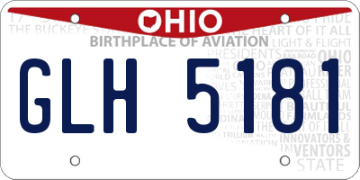 OH license plate GLH5181