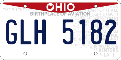 OH license plate GLH5182