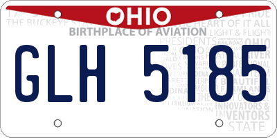 OH license plate GLH5185