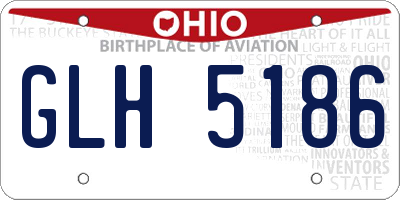 OH license plate GLH5186
