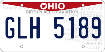 OH license plate GLH5189