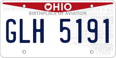 OH license plate GLH5191