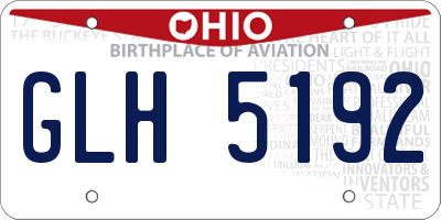 OH license plate GLH5192