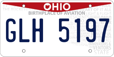 OH license plate GLH5197