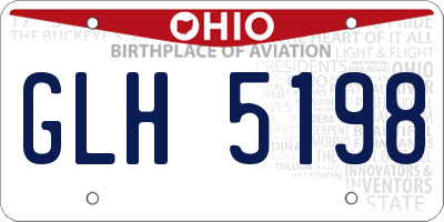 OH license plate GLH5198