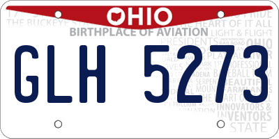 OH license plate GLH5273