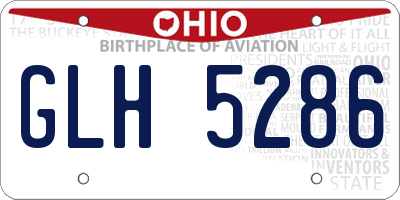 OH license plate GLH5286