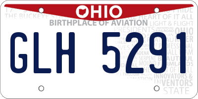 OH license plate GLH5291