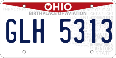 OH license plate GLH5313