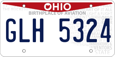 OH license plate GLH5324