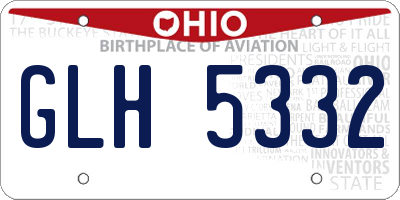 OH license plate GLH5332