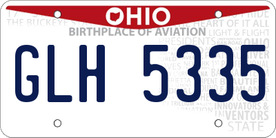 OH license plate GLH5335