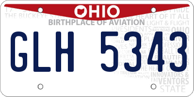 OH license plate GLH5343