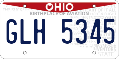 OH license plate GLH5345
