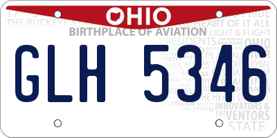 OH license plate GLH5346